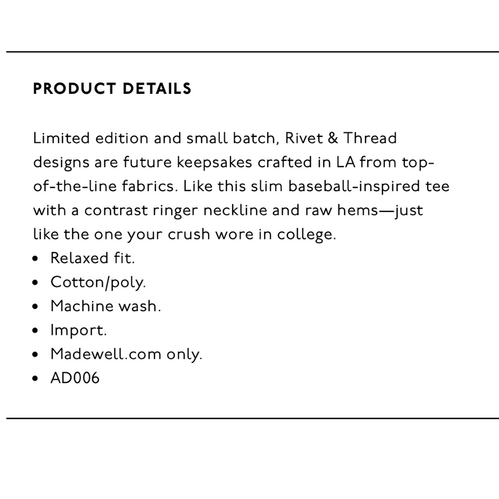 Rivet & Thread Ringer Raglan Tee - Picture 4 of 5